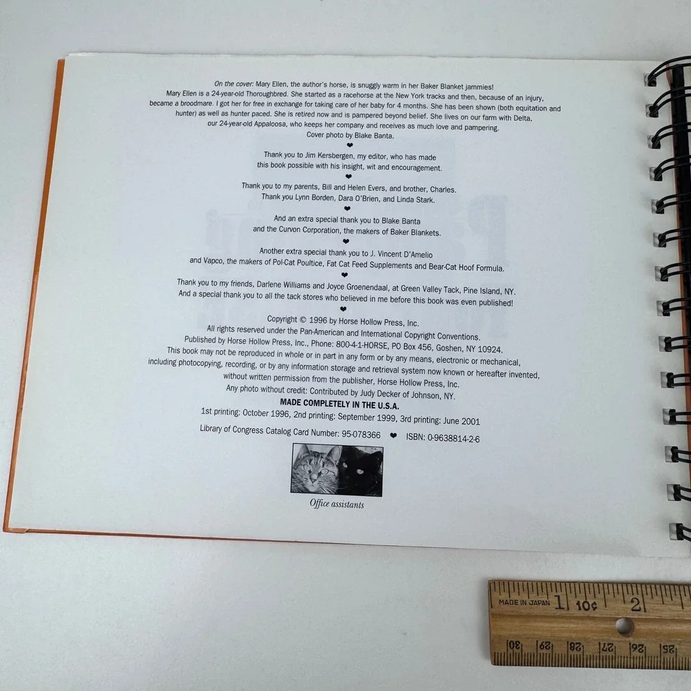 Vtg 2001 Ultimate Guide to Pampering your Horse Hardcover Spiral‎ Bound READ